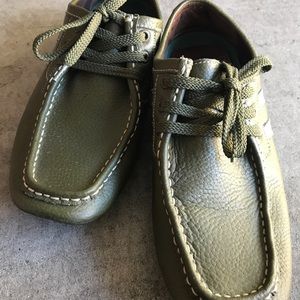 Olive Green Hybrid Driving Shoe Wallaby
